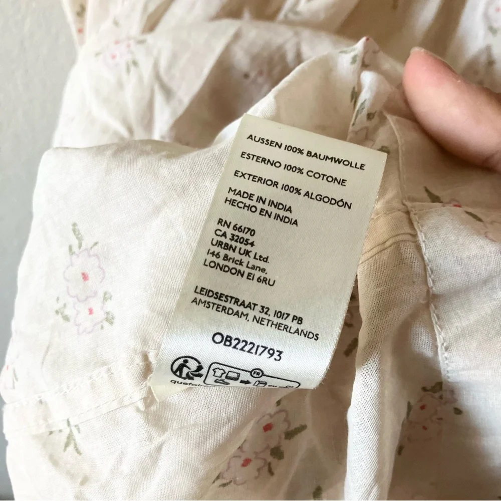 Free People Cottagecore Prairie Boho Oversized 70s Cotton Puff Sleeve Dress XS - Picture 16 of 16